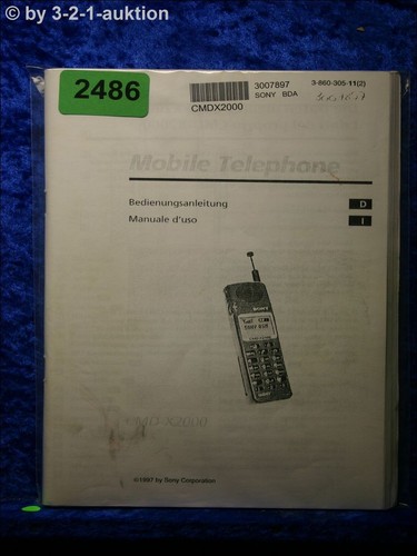 Sony manuale uso cmd - d'uso,